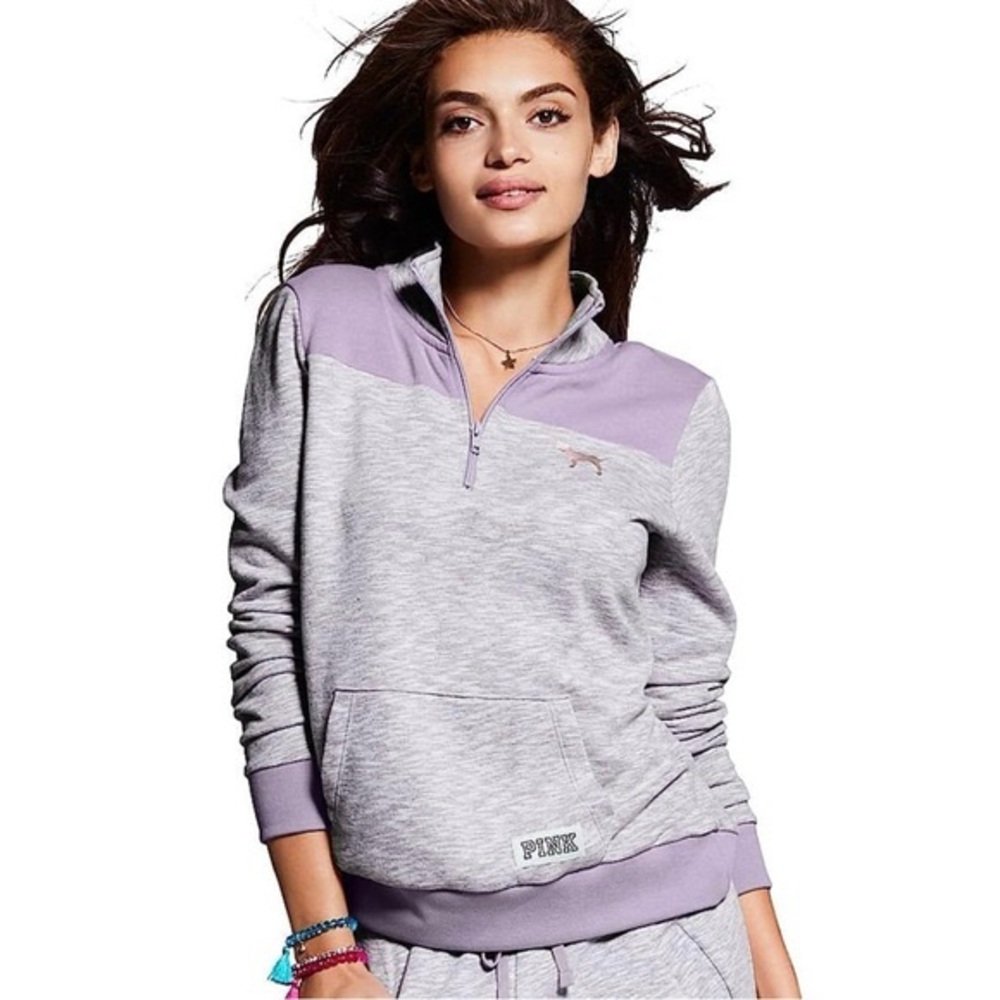 Victoria's Secret PINK Perfect Quarter Zip Pullover sweatshirt